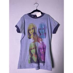 Vintage Hilary Duff Baby Ringer Graphic Print Blue-Purple Women's Size XS/S